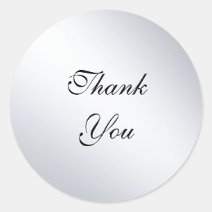 Falsches modernes Silber-Template-Dankeschön-Text  Runder Aufkleber