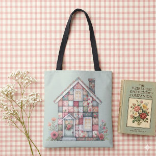 Falsches Patchwork Cottagecore Blumenhaus
