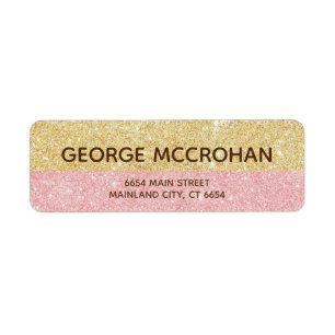 Falsches Roségold Glitterfolie Rosa Rücksendeadres
