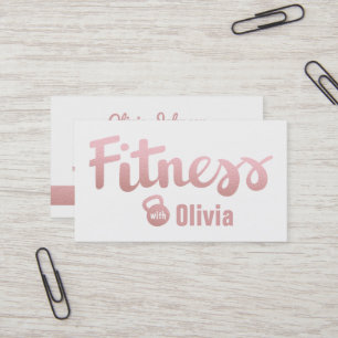 Falsches Roségold Weibliche Fitness Personal Train Visitenkarte