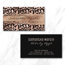 Falsches Roségoldfolien-Glitter-Pinselstrich-Leopa