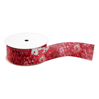 Falsches rotes Paillettenbild Ripsband