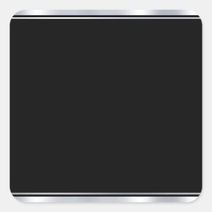 Falsches Silber und schwarzes modernes elegantes B Quadratischer Aufkleber
