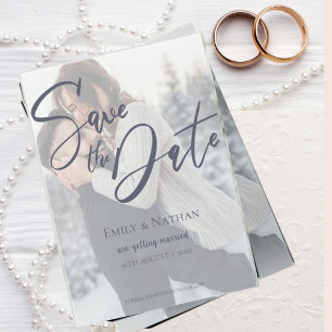 Falsches Vellum Effect 2 Foto Wedding Save the Dat Save The Date