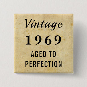 Falsches Vintage gealtertes datiertes 50. oder jed Button