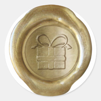 Falsches Wachssiegel - Gold - GESCHENK Runder Aufkleber