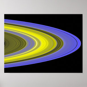 Falschfarbenbild der Ringe des Saturns Poster