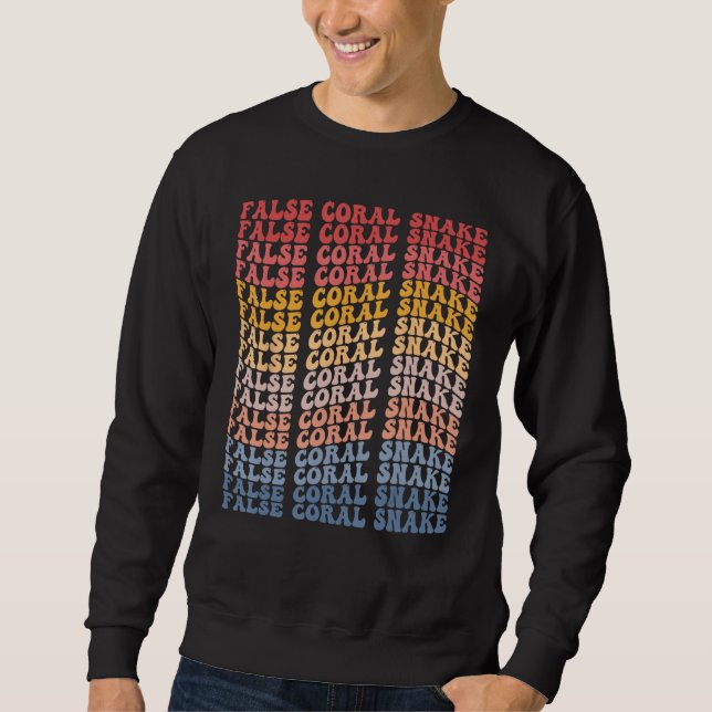 False Coral Snake Groovy Retro Sweatshirt (Vorderseite)