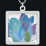 False Indigo I Versilberte Kette<br><div class="desc">floral</div>
