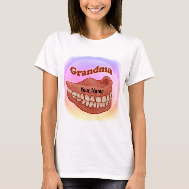 False Teeth Grandma T-Shirt (Vorderseite)