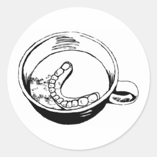 False Teeth Runder Aufkleber