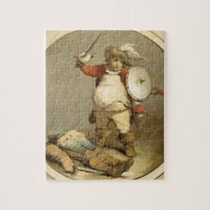 Falstaff mit dem Körper von Hotspur, c.1786 (Öl an Puzzle