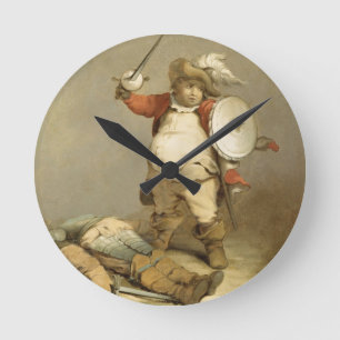Falstaff mit dem Körper von Hotspur, c.1786 (Öl  Runde Wanduhr