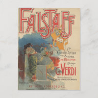 Falstaff opera poster (Paris première 1894) Postca