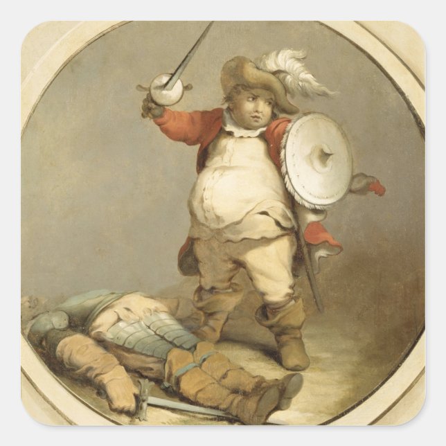 Falstaff with the Body of Hotspur, c.1786 (Öl auf Quadratischer Aufkleber (Vorderseite)