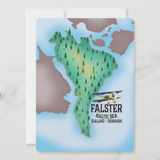 Falster Island Denmark Reiseplakat.