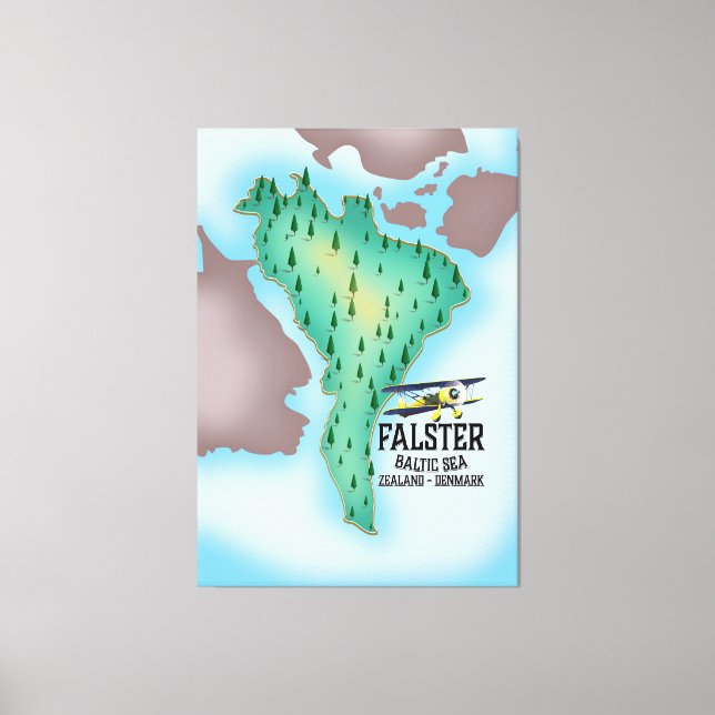 Falster Island Denmark Reiseplakat. Leinwanddruck (Vorderseite)