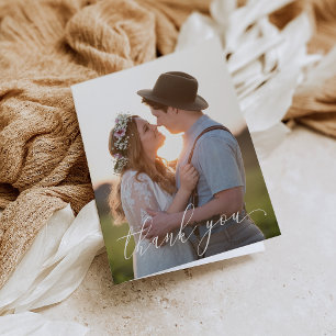 Faltbare Dankeskarte - Weiße Schrift