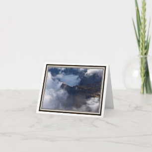 Faltbare Grußkarte – Schweizer Alpen und Wolken Karte