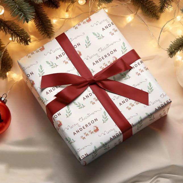 Faltblätter für den Santa North Pole Geschenkpapier Set (Make Christmas wrapping a little easier with these personalized Santa wrapping paper sheets! )