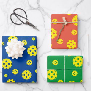 Faltblätter zum Thema "Pickleball Sport" Geschenkpapier Set