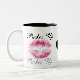 Fältchen oben zweifarbige tasse