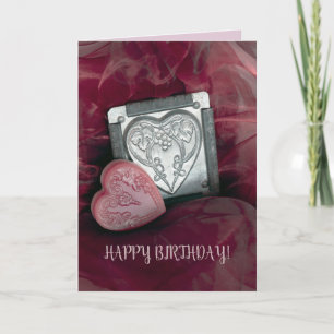 Falte rosa Geburtstagskarte GEBURTSTAG Herzen Name Karte