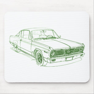 Falten-Barracuda 1966 Mousepad