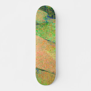 Falten Lederstil, orange-grüne abgenutzte Farbe Skateboard