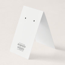 Falten Sie die Ohrring-Karte mit dem Logo unten ab