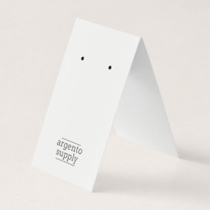 Falten Sie die Ohrring-Karte mit dem Logo unten ab Visitenkarten