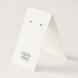 Falten Sie die Ohrring-Karte mit dem Logo unten ab Visitenkarten