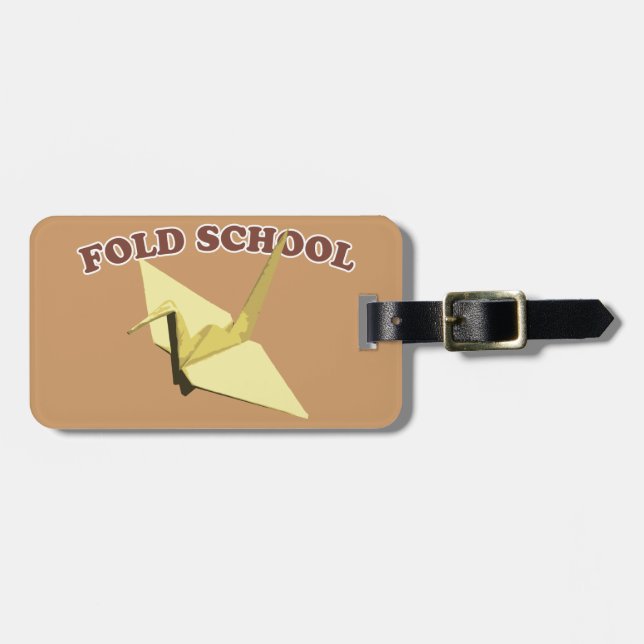 Falten Sie Schule (Origami) Gepäckanhänger (Vorderseite horizontal)