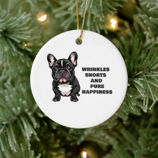 Falten, Snores und reines Glück Keramik Ornament (Baum)