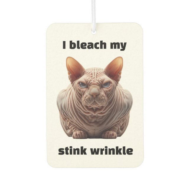 Falten Sphynx Katze Autolufterfrischer (Vorderseite)