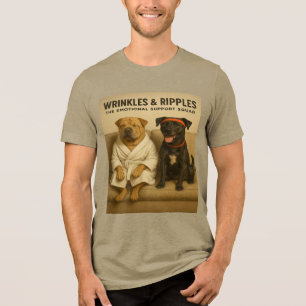 Falten & Wellen: Das Emotionale Unterstützungspopa Tri-Blend Shirt