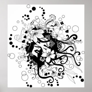 Faltengesicht Poster