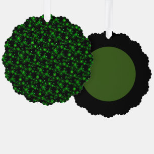 Faltengrünes Zierpapier Ornament Karte