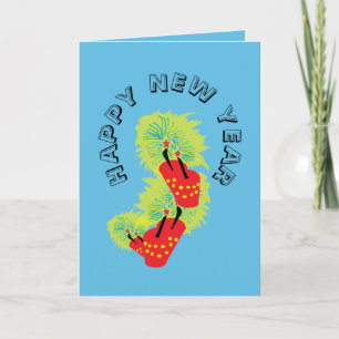 Faltenkarte : Happy New Year with a Bang ! Feiertagskarte