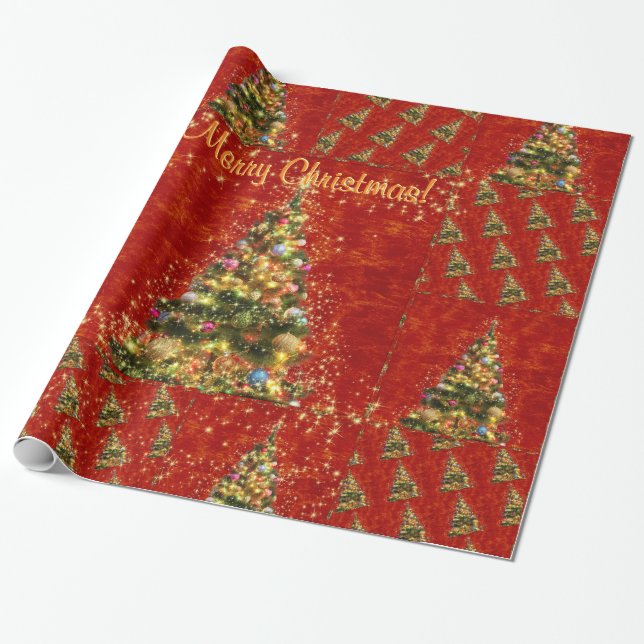 Faltenpapier für den Weihnachtsbaum Geschenkpapier (Ungerollt)