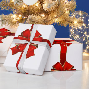 Faltenpapier für Red Bow-Frohe Festtage Geschenkpapier