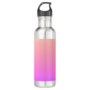 Faltenpfirsichpink und Lila farbige Ombre Edelstahlflasche