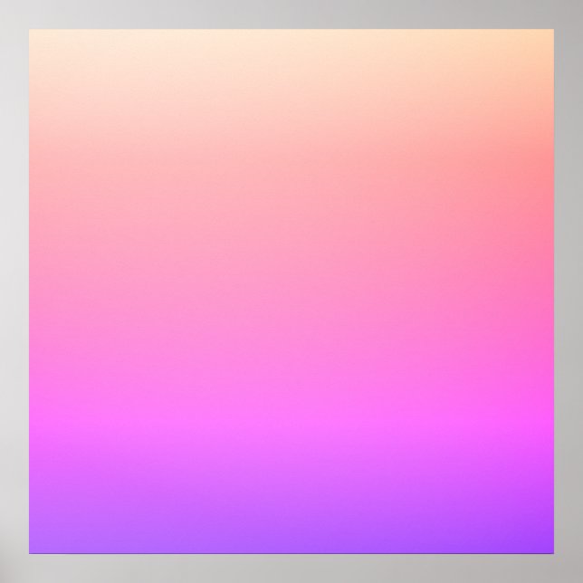 Faltenpfirsichpink und Lila farbige Ombre Poster (Vorne)
