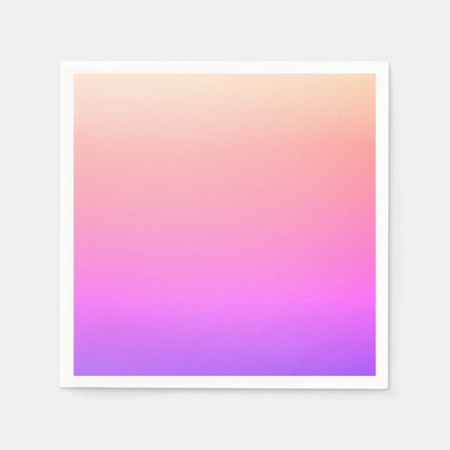 Faltenpfirsichpink und Lila farbige Ombre Serviette (Vorderseite)
