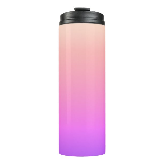 Faltenpfirsichpink und Lila farbige Ombre Thermosbecher (Vorderseite)