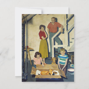 Falter neuer Litter von Kätzchen Feiertagskarte