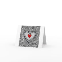 Faltes Einladungs-Doodle-Liebe Herz einladen