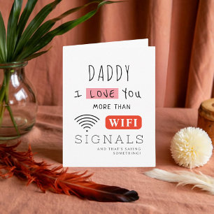 Faltes Vatertag WIFI Geschenk für Vater Karte