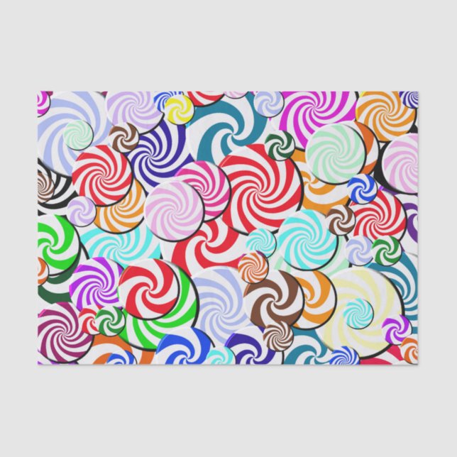 Faltgewebe - Bonbons Seidenpapier (Vorderseite)