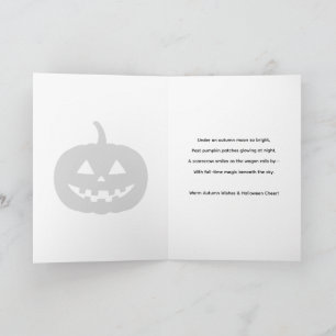 Faltgrußkarte Herbst Halloween Vogelscheuche Karte